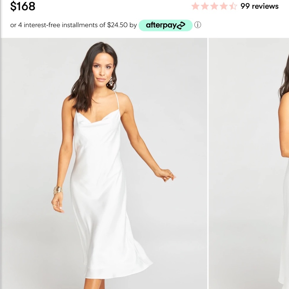 White silk dress